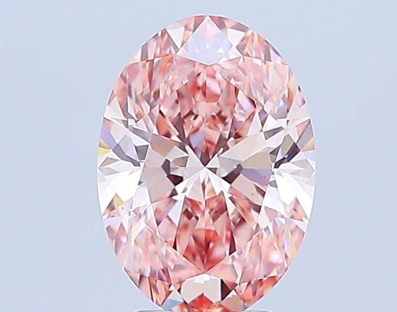Loose Diamond - OVAL 4.53ct Fancy Vivid Pink VS2: Loose Diamond - OVAL 4.53ct Fancy Vivid Pink VS2 Source: This is a real non-mined Diamond that has been grown in a lab Shape: OVAL Carats: 4.53 Color: Fancy Vivid Pink Certification: IGI Video: