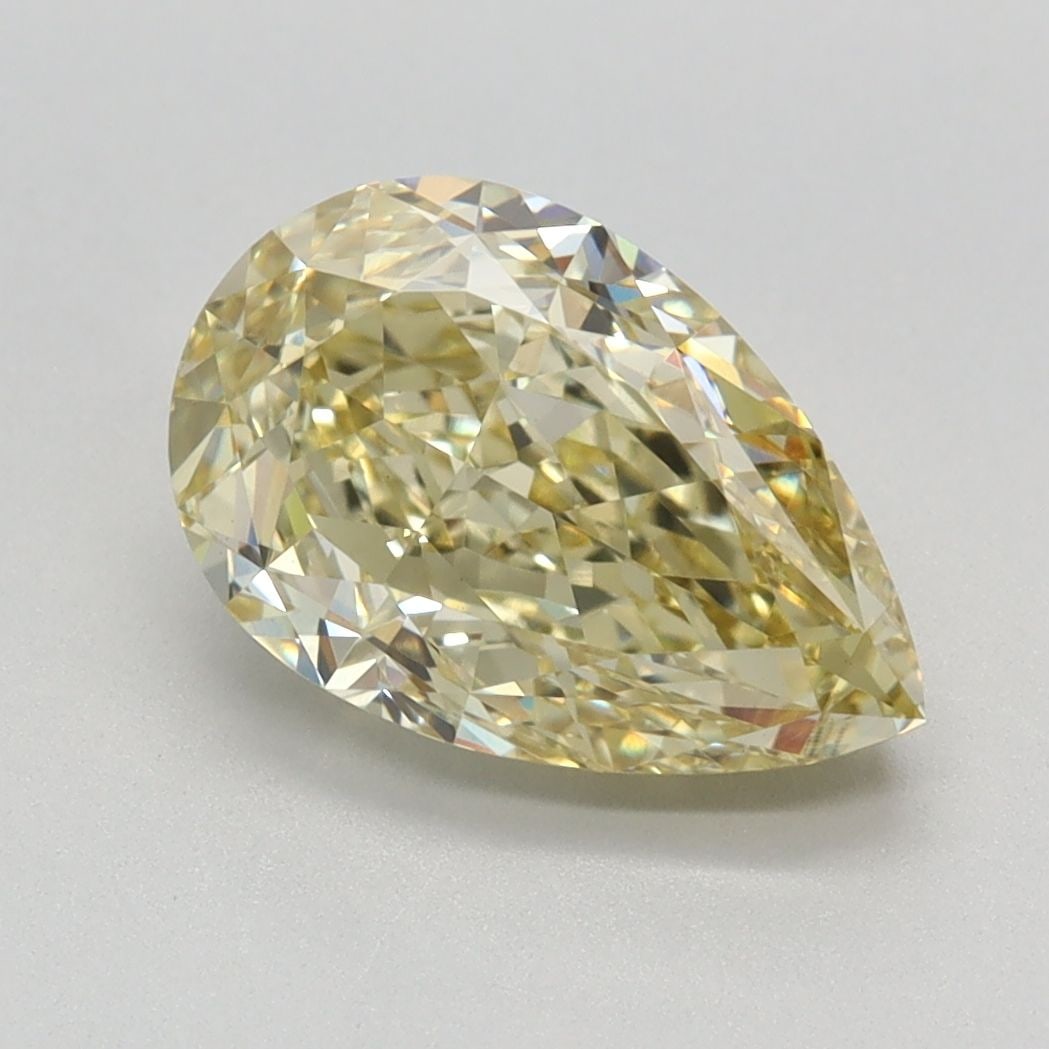 Loose Diamond - PEAR 2.5ct Fancy Yellow VS1: Loose Diamond - PEAR 2.5ct Fancy Yellow VS1 Source: This is a real non-mined Diamond that has been grown in a lab Shape: PEAR Carats: 2.5 Color: Fancy Yellow Certification: IGI Video: