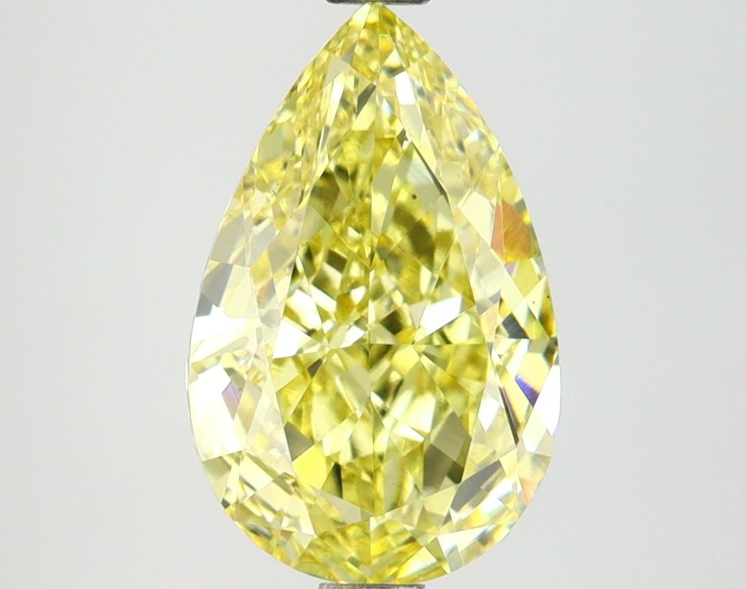 Loose Diamond - PEAR 2.83ct Fancy Vivid Yellow VS1: Loose Diamond - PEAR 2.83ct Fancy Vivid Yellow VS1 Source: This is a real non-mined Diamond that has been grown in a lab Shape: PEAR Carats: 2.83 Color: Fancy Vivid Yellow Certification: IGI Video:
