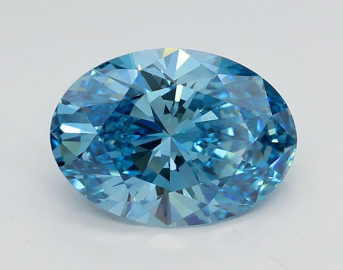 Loose Diamond - OVAL 2.72ct Fancy Vivid Blue VS1: Loose Diamond - OVAL 2.72ct Fancy Vivid Blue VS1 Source: This is a real non-mined Diamond that has been grown in a lab Shape: OVAL Carats: 2.72 Color: Fancy Vivid Blue Certification: IGI Video: