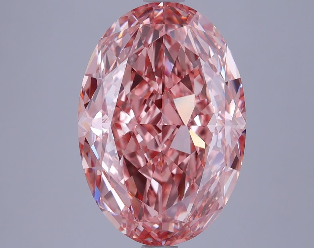 Loose Diamond - OVAL 5.78ct Fancy Vivid Pink VS1: Loose Diamond - OVAL 5.78ct Fancy Vivid Pink VS1 Source: This is a real non-mined Diamond that has been grown in a lab Shape: OVAL Carats: 5.78 Color: Fancy Vivid Pink Certification: IGI Video: