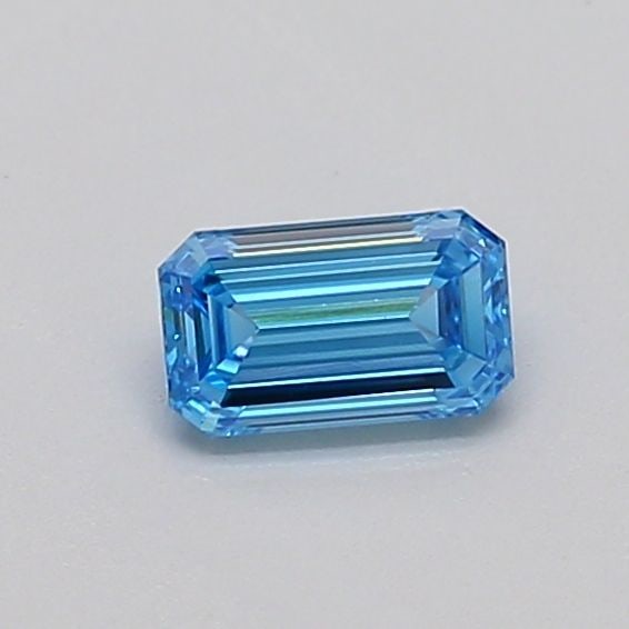 Loose Diamond - EMERALD 0.32ct Fancy Vivid Blue VVS2 (1 of 1)