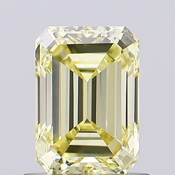 Loose Diamond - EMERALD 0.9ct Fancy Intense Yellow VS1: Loose Diamond - EMERALD 0.9ct Fancy Intense Yellow VS1 Source: This is a real non-mined Diamond that has been grown in a lab Shape: EMERALD Carats: 0.9 Color: Fancy Intense Yellow Certification: NONE