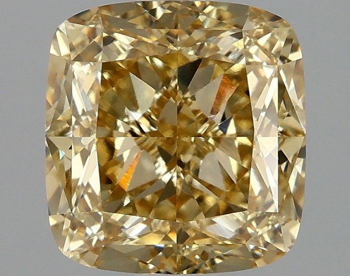 Loose Diamond - CUSHION MODIFIED 2.06ct Fancy Intense Yellow VVS2: Loose Diamond - CUSHION MODIFIED 2.06ct Fancy Intense Yellow VVS2 Source: This is a real non-mined Diamond that has been grown in a lab Shape: CUSHION MODIFIED Carats: 2.06 Color: Fancy Intense Yellow