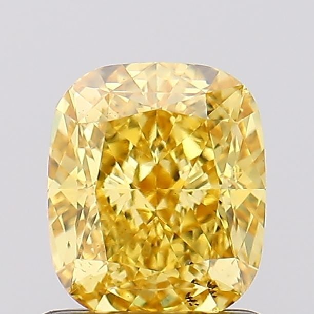 Loose Diamond - CUSHION MODIFIED 1.2ct Fancy Vivid Yellow VS1: Loose Diamond - CUSHION MODIFIED 1.2ct Fancy Vivid Yellow VS1 Source: This is a real non-mined Diamond that has been grown in a lab Shape: CUSHION MODIFIED Carats: 1.2 Color: Fancy Vivid Yellow Certif