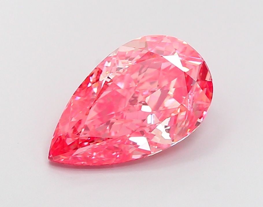 Loose Diamond - PEAR 3.17ct Fancy Vivid Pink VS1: Loose Diamond - PEAR 3.17ct Fancy Vivid Pink VS1 Source: This is a real non-mined Diamond that has been grown in a lab Shape: PEAR Carats: 3.17 Color: Fancy Vivid Pink Certification: IGI Video: