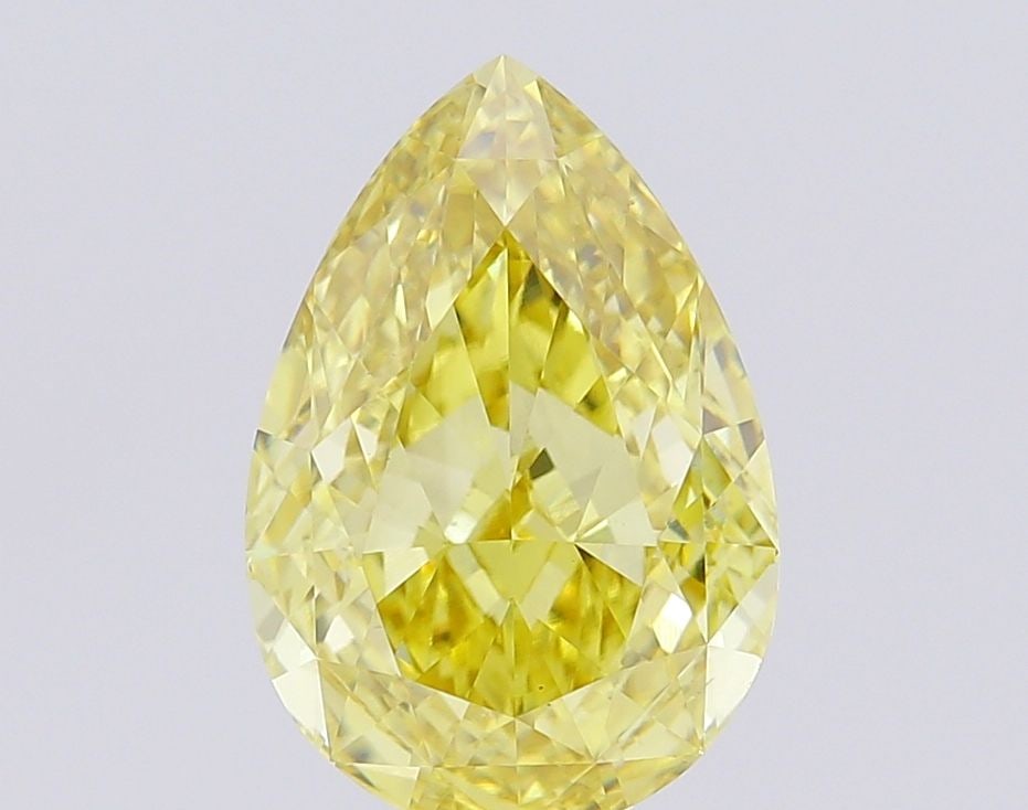 Loose Diamond - PEAR 4.08ct Fancy Intense Yellow VS1: Loose Diamond - PEAR 4.08ct Fancy Intense Yellow VS1 Source: This is a real non-mined Diamond that has been grown in a lab Shape: PEAR Carats: 4.08 Color: Fancy Intense Yellow Certification: IGI
