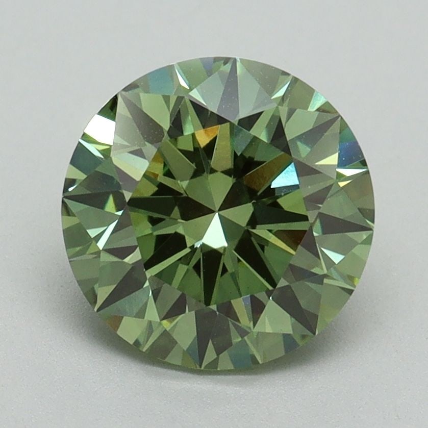 Ideal Loose Diamond - ROUND 2.09ct Fancy Vivid Green VS1: Ideal Loose Diamond - ROUND 2.09ct Fancy Vivid Green VS1 Source: This is a real non-mined Diamond that has been grown in a lab Shape: ROUND Carats: 2.09 Color: Fancy Vivid Green Certification: IGI