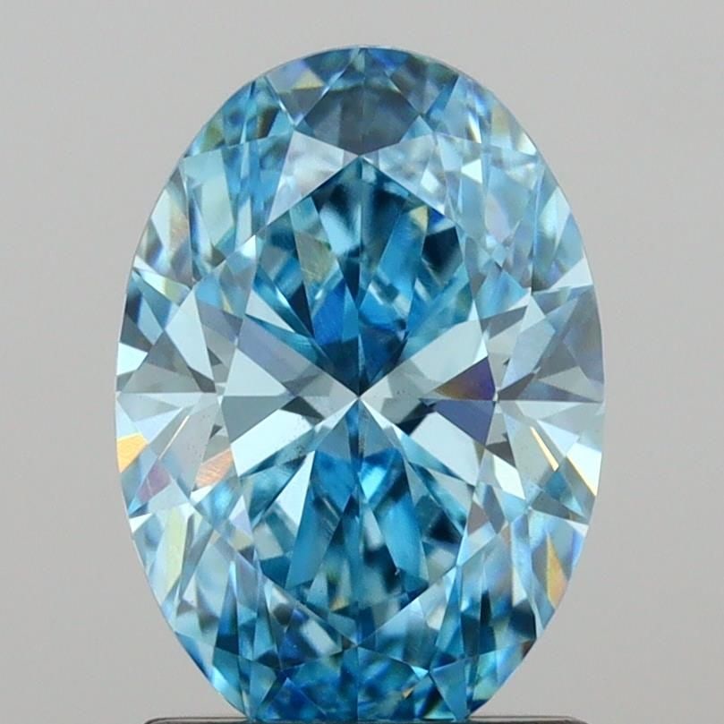 Loose Diamond - OVAL 1.23ct Fancy Vivid Blue VS2: Loose Diamond - OVAL 1.23ct Fancy Vivid Blue VS2 Source: This is a real non-mined Diamond that has been grown in a lab Shape: OVAL Carats: 1.23 Color: Fancy Vivid Blue Certification: IGI Video: