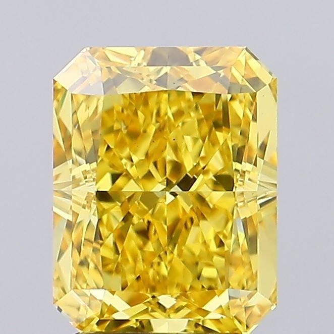 Loose Diamond - RADIANT 2.32ct Fancy Vivid Yellow VS1: Loose Diamond - RADIANT 2.32ct Fancy Vivid Yellow VS1 Source: This is a real non-mined Diamond that has been grown in a lab Shape: RADIANT Carats: 2.32 Color: Fancy Vivid Yellow Certification: IGI Vid