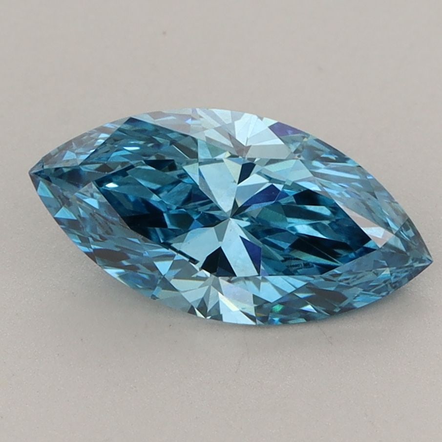 Loose Diamond - MARQUISE 1.53ct Fancy Vivid Blue VS1: Loose Diamond - MARQUISE 1.53ct Fancy Vivid Blue VS1 Source: This is a real non-mined Diamond that has been grown in a lab Shape: MARQUISE Carats: 1.53 Color: Fancy Vivid Blue Certification: IGI Video