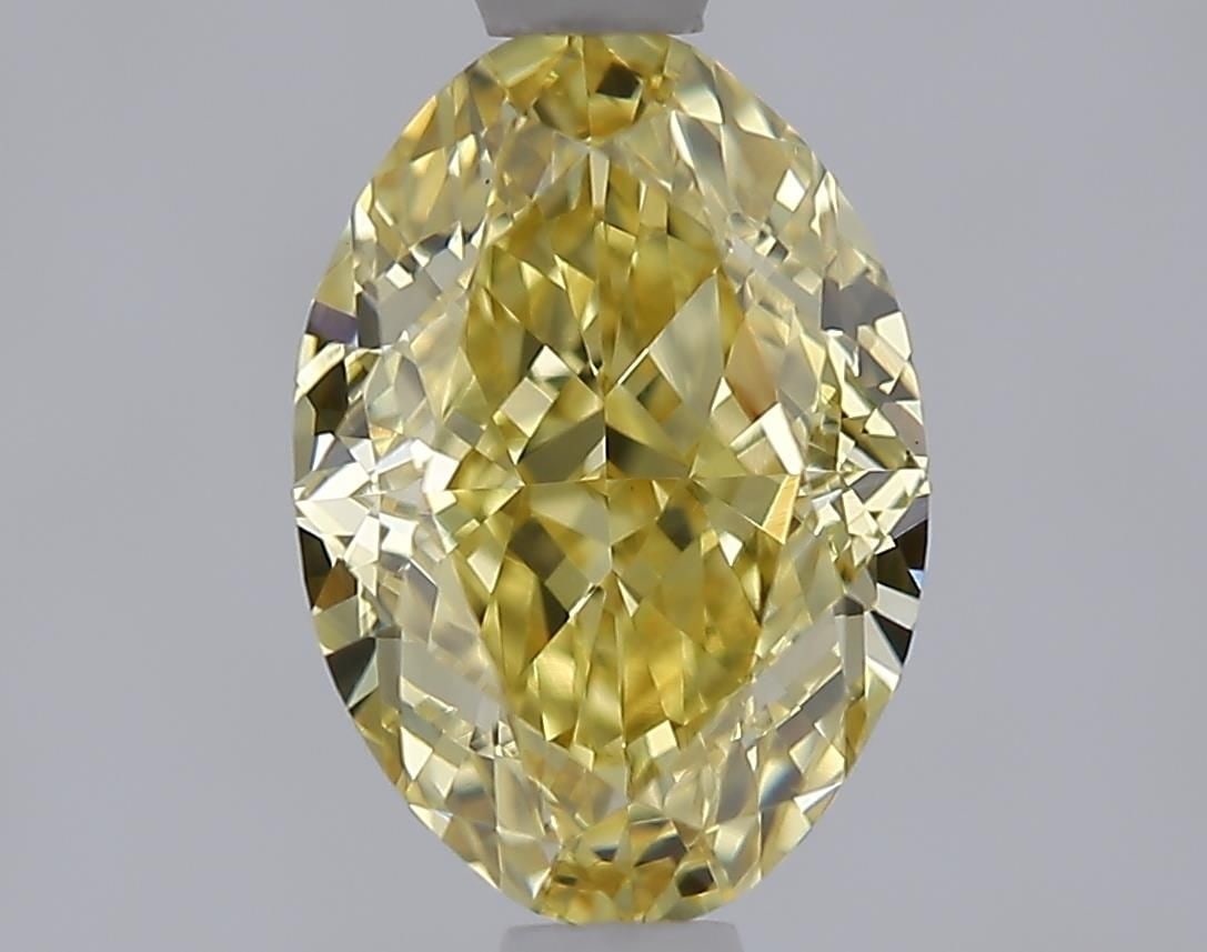 Loose Diamond - OVAL 1.59ct Fancy Intense Yellow VS1: Loose Diamond - OVAL 1.59ct Fancy Intense Yellow VS1 Source: This is a real non-mined Diamond that has been grown in a lab Shape: OVAL Carats: 1.59 Color: Fancy Intense Yellow Certification: IGI Video