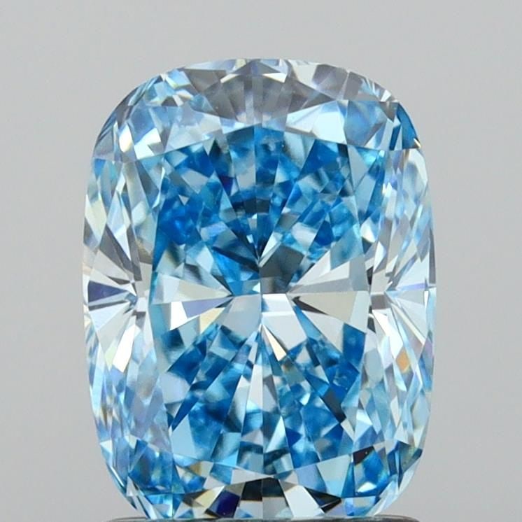 Loose Diamond - CUSHION BRILLIANT 1.78ct Fancy Vivid Blue VVS2: Loose Diamond - CUSHION BRILLIANT 1.78ct Fancy Vivid Blue VVS2 Source: This is a real non-mined Diamond that has been grown in a lab Shape: CUSHION BRILLIANT Carats: 1.78 Color: Fancy Vivid Blue Certi
