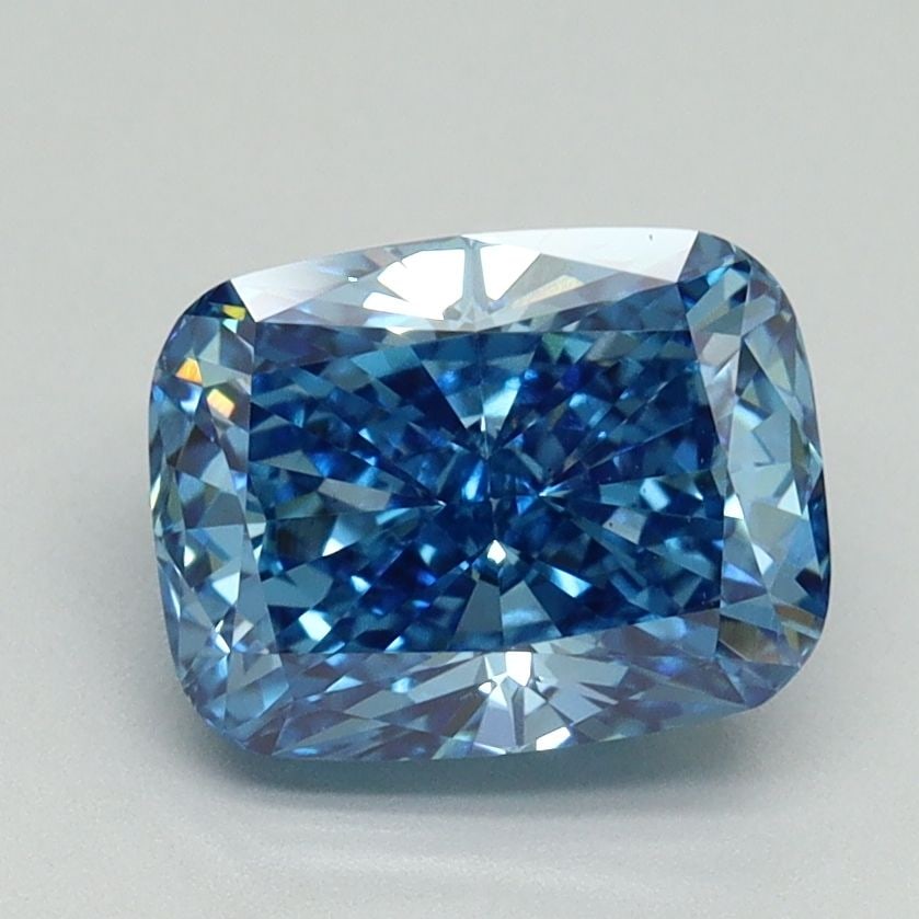 Loose Diamond - CUSHION BRILLIANT 2.04ct Fancy Vivid Blue VS1: Loose Diamond - CUSHION BRILLIANT 2.04ct Fancy Vivid Blue VS1 Source: This is a real non-mined Diamond that has been grown in a lab Shape: CUSHION BRILLIANT Carats: 2.04 Color: Fancy Vivid Blue Certif