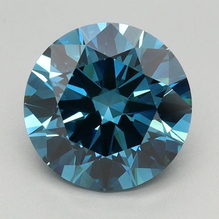 Ideal Loose Diamond - ROUND 2.4ct Fancy Vivid Blue VVS2 (1 of 1)