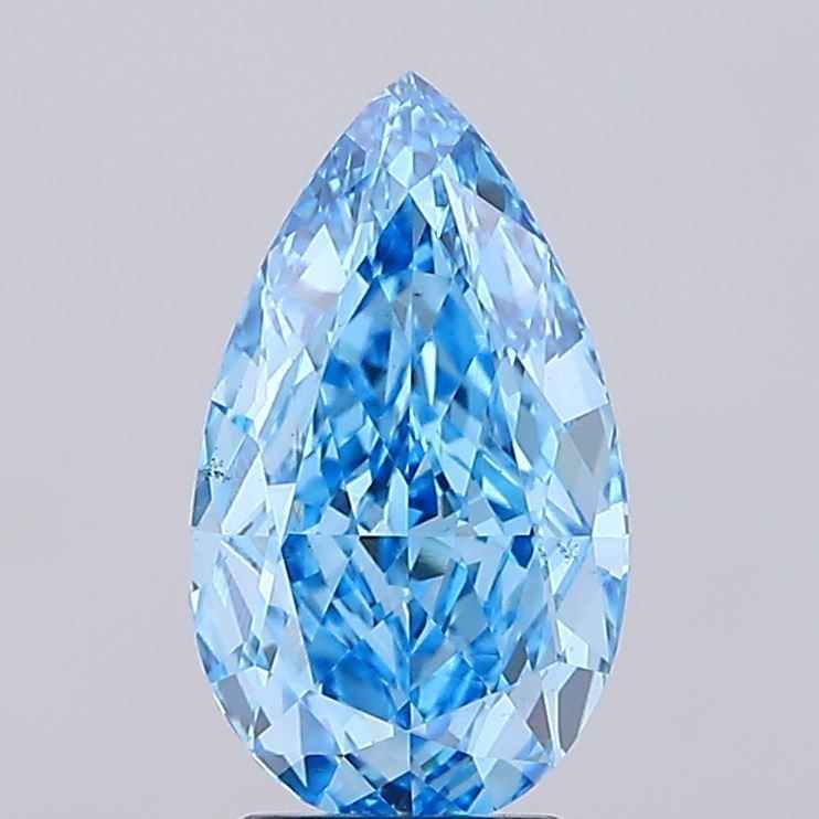 Loose Diamond - PEAR 3.36ct Fancy Vivid Blue VS2: Loose Diamond - PEAR 3.36ct Fancy Vivid Blue VS2 Source: This is a real non-mined Diamond that has been grown in a lab Shape: PEAR Carats: 3.36 Color: Fancy Vivid Blue Certification: IGI Video: