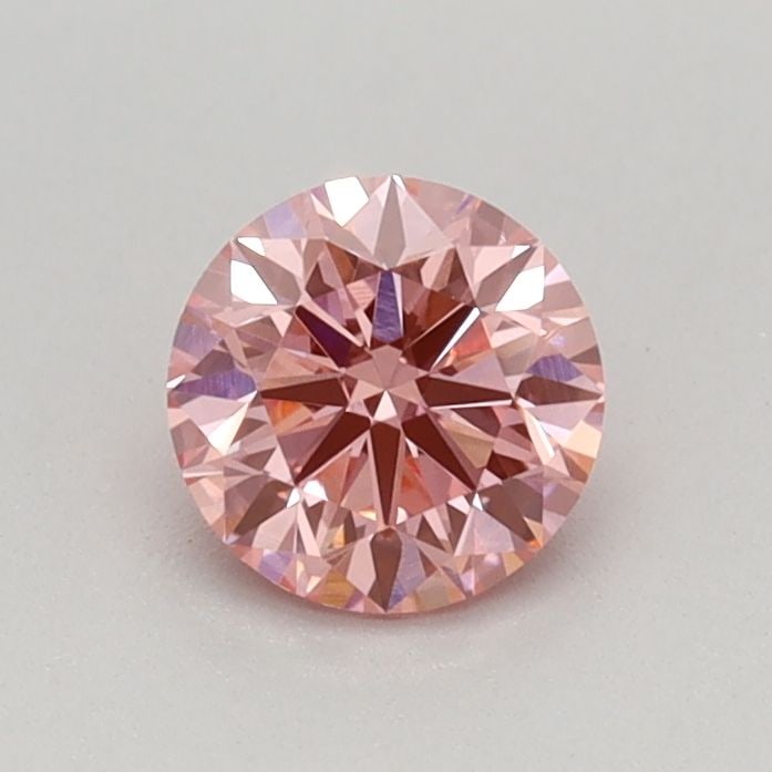 Loose Diamond - ROUND 0.41ct Fancy Vivid Pink VS1: Loose Diamond - ROUND 0.41ct Fancy Vivid Pink VS1 Source: This is a real non-mined Diamond that has been grown in a lab Shape: ROUND Carats: 0.41 Color: Fancy Vivid Pink Certification: IGI Video: