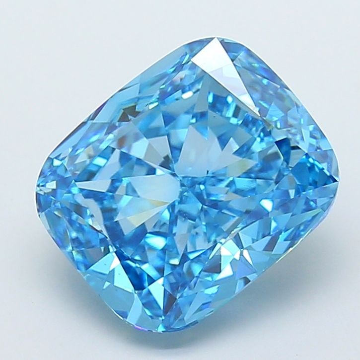Loose Diamond - CUSHION MODIFIED 8.02ct Fancy Vivid Blue VS1: Loose Diamond - CUSHION MODIFIED 8.02ct Fancy Vivid Blue VS1 Source: This is a real non-mined Diamond that has been grown in a lab Shape: CUSHION MODIFIED Carats: 8.02 Color: Fancy Vivid Blue Certific