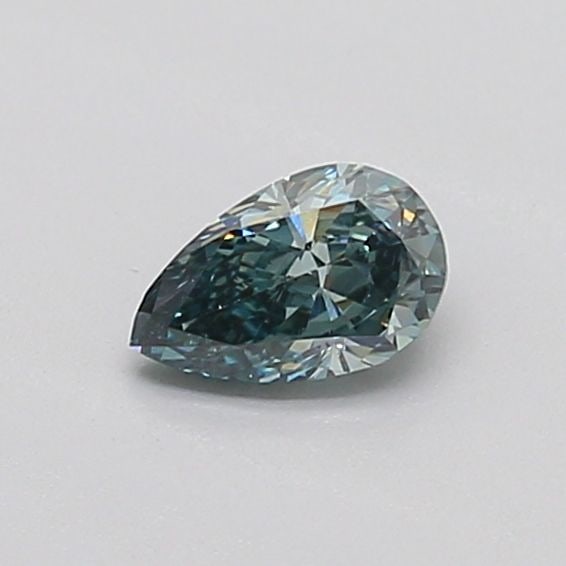 Loose Diamond - PEAR 0.29ct Fancy Vivid Greenish Blue VS1: Loose Diamond - PEAR 0.29ct Fancy Vivid Greenish Blue VS1 Source: This is a real non-mined Diamond that has been grown in a lab Shape: PEAR Carats: 0.29 Color: Fancy Vivid Greenish Blue Certification: