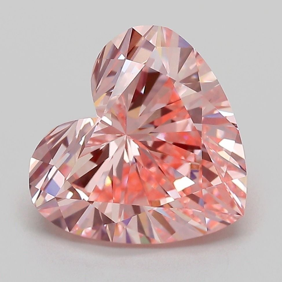 Loose Diamond - HEART 3.84ct Fancy Vivid Pink VVS2: Loose Diamond - HEART 3.84ct Fancy Vivid Pink VVS2 Source: This is a real non-mined Diamond that has been grown in a lab Shape: HEART Carats: 3.84 Color: Fancy Vivid Pink Certification: IGI Video: