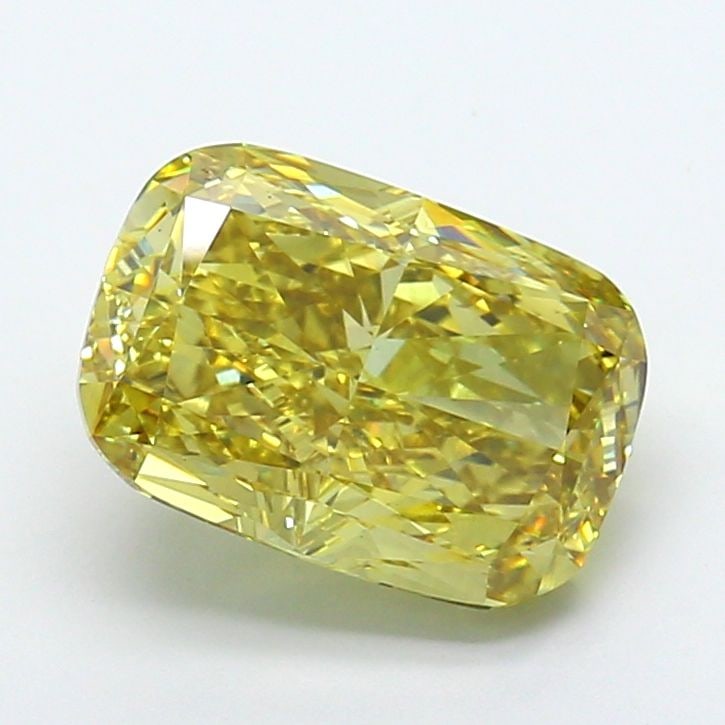 Loose Diamond - CUSHION MODIFIED 5.29ct Fancy Intense Yellow VS1: Loose Diamond - CUSHION MODIFIED 5.29ct Fancy Intense Yellow VS1 Source: This is a real non-mined Diamond that has been grown in a lab Shape: CUSHION MODIFIED Carats: 5.29 Color: Fancy Intense Yellow