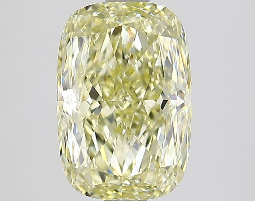 Loose Diamond - CUSHION MODIFIED 2.26ct Fancy Yellow VS1: Loose Diamond - CUSHION MODIFIED 2.26ct Fancy Yellow VS1 Source: This is a real non-mined Diamond that has been grown in a lab Shape: CUSHION MODIFIED Carats: 2.26 Color: Fancy Yellow Certification: I