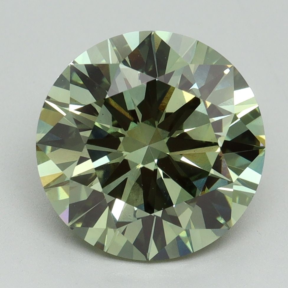 Loose Diamond - ROUND 4.01ct Fancy Vivid Green VS1: Loose Diamond - ROUND 4.01ct Fancy Vivid Green VS1 Source: This is a real non-mined Diamond that has been grown in a lab Shape: ROUND Carats: 4.01 Color: Fancy Vivid Green Certification: IGI Video: