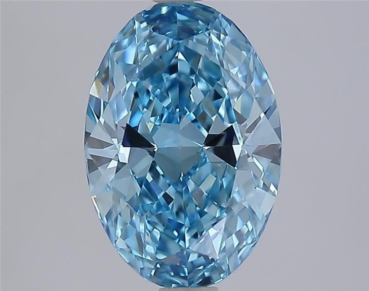 Loose Diamond - OVAL 2.52ct Fancy Vivid Blue VVS2: Loose Diamond - OVAL 2.52ct Fancy Vivid Blue VVS2 Source: This is a real non-mined Diamond that has been grown in a lab Shape: OVAL Carats: 2.52 Color: Fancy Vivid Blue Certification: IGI Video: