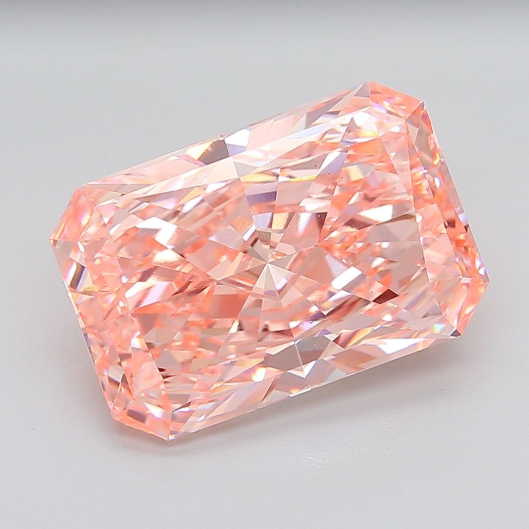 Loose Diamond - RADIANT 15.06ct Fancy Vivid Pink VS1: Loose Diamond - RADIANT 15.06ct Fancy Vivid Pink VS1 Source: This is a real non-mined Diamond that has been grown in a lab Shape: RADIANT Carats: 15.06 Color: Fancy Vivid Pink Certification: IGI Video