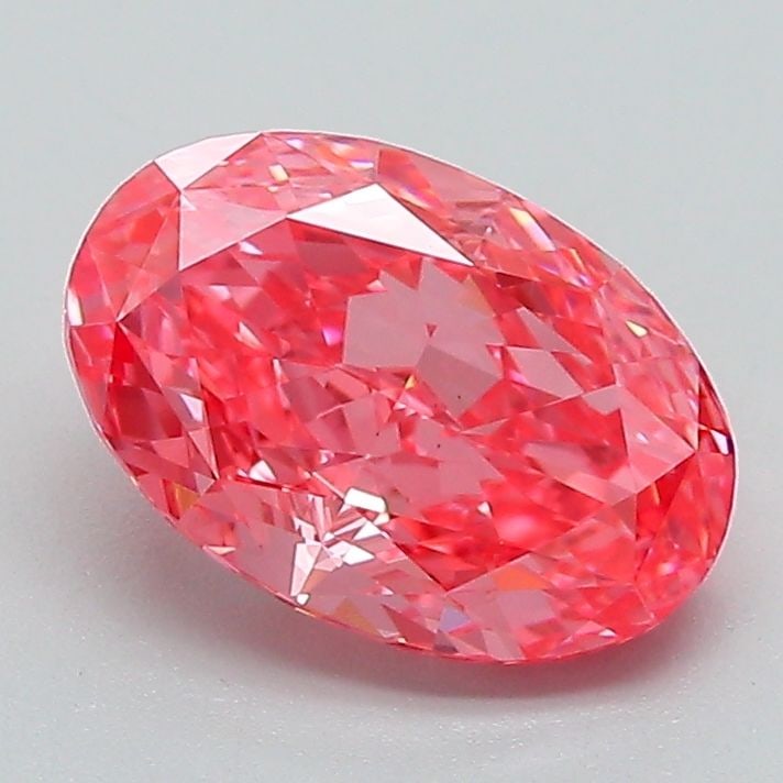 Loose Diamond - OVAL 1.65ct Fancy Vivid Pink VS1: Loose Diamond - OVAL 1.65ct Fancy Vivid Pink VS1 Source: This is a real non-mined Diamond that has been grown in a lab Shape: OVAL Carats: 1.65 Color: Fancy Vivid Pink Certification: IGI Video: