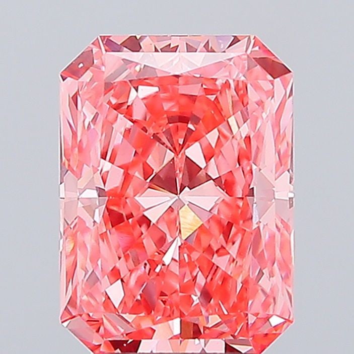 Loose Diamond - RADIANT 4.04ct Fancy Vivid Pink VS1: Loose Diamond - RADIANT 4.04ct Fancy Vivid Pink VS1 Source: This is a real non-mined Diamond that has been grown in a lab Shape: RADIANT Carats: 4.04 Color: Fancy Vivid Pink Certification: IGI Video: