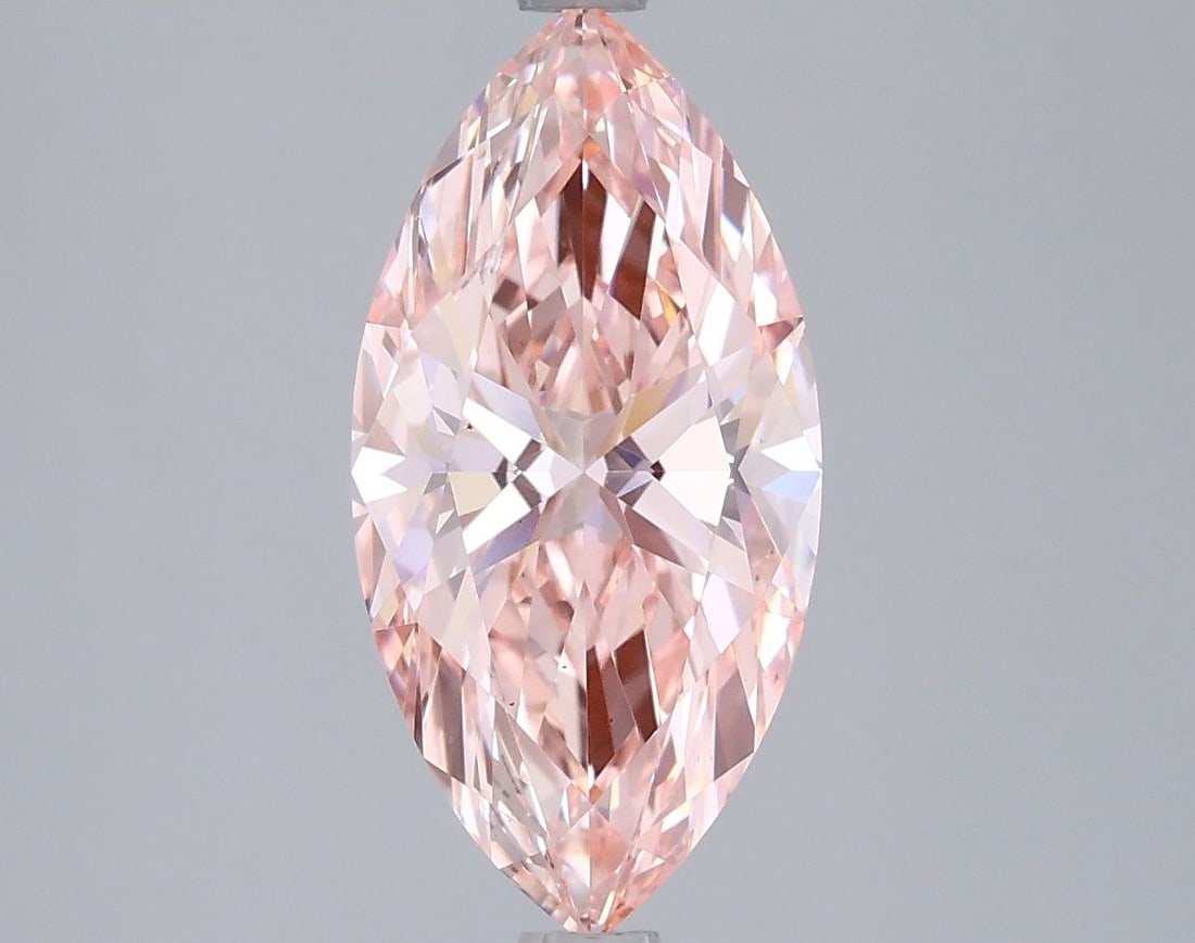Loose Diamond - MARQUISE 2.51ct Fancy Vivid Pink VS2: Loose Diamond - MARQUISE 2.51ct Fancy Vivid Pink VS2 Source: This is a real non-mined Diamond that has been grown in a lab Shape: MARQUISE Carats: 2.51 Color: Fancy Vivid Pink Certification: IGI Video