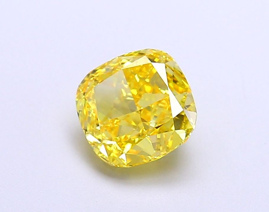 Loose Diamond - CUSHION BRILLIANT 1.67ct Fancy Vivid Yellow VS1 (1 of 1)