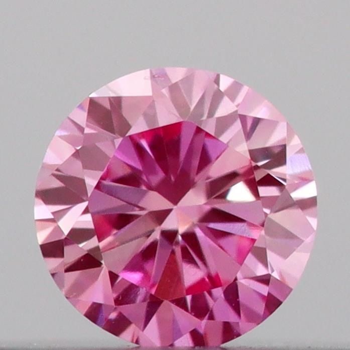 Loose Diamond - ROUND 0.13ct Fancy Vivid Pink VS1: Loose Diamond - ROUND 0.13ct Fancy Vivid Pink VS1 Source: This is a real non-mined Diamond that has been grown in a lab Shape: ROUND Carats: 0.13 Color: Fancy Vivid Pink Certification: IGI Video: