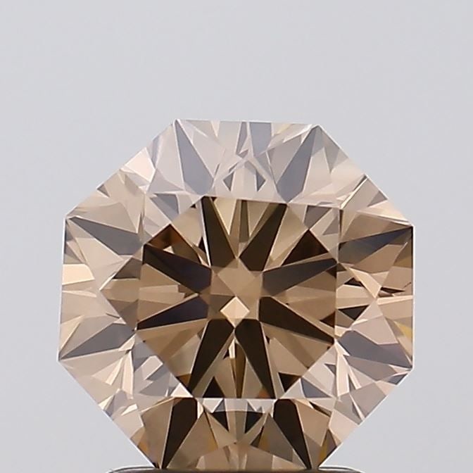Loose Diamond - OCTAGONAL 2.11ct Fancy Brown VS1: Loose Diamond - OCTAGONAL 2.11ct Fancy Brown VS1 Source: This is a real non-mined Diamond that has been grown in a lab Shape: OCTAGONAL Carats: 2.11 Color: Fancy Brown Certification: NONE Video:
