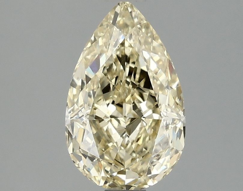 Loose Diamond - PEAR 1.58ct Fancy Yellow VVS2: Loose Diamond - PEAR 1.58ct Fancy Yellow VVS2 Source: This is a real non-mined Diamond that has been grown in a lab Shape: PEAR Carats: 1.58 Color: Fancy Yellow Certification: NONE Video: