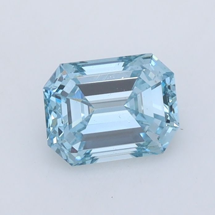 Loose Diamond - EMERALD 0.78ct Fancy Intense Greenish Blue VS1: Loose Diamond - EMERALD 0.78ct Fancy Intense Greenish Blue VS1 Source: This is a real non-mined Diamond that has been grown in a lab Shape: EMERALD Carats: 0.78 Color: Fancy Intense Greenish Blue Cert
