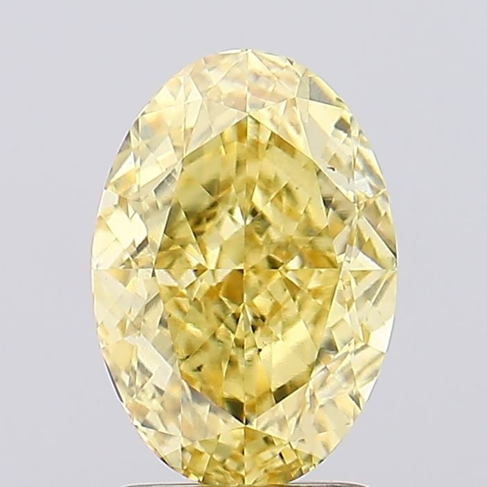 Loose Diamond - OVAL 2.35ct Fancy Intense Yellow VS2: Loose Diamond - OVAL 2.35ct Fancy Intense Yellow VS2 Source: This is a real non-mined Diamond that has been grown in a lab Shape: OVAL Carats: 2.35 Color: Fancy Intense Yellow Certification: IGI Video