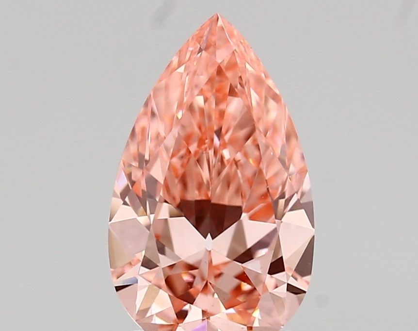 Loose Diamond - PEAR 1.47ct Fancy Vivid Pink VS1: Loose Diamond - PEAR 1.47ct Fancy Vivid Pink VS1 Source: This is a real non-mined Diamond that has been grown in a lab Shape: PEAR Carats: 1.47 Color: Fancy Vivid Pink Certification: IGI Video: