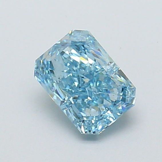 Loose Diamond - RADIANT 1.08ct Fancy Vivid Blue VS2: Loose Diamond - RADIANT 1.08ct Fancy Vivid Blue VS2 Source: This is a real non-mined Diamond that has been grown in a lab Shape: RADIANT Carats: 1.08 Color: Fancy Vivid Blue Certification: IGI Video: