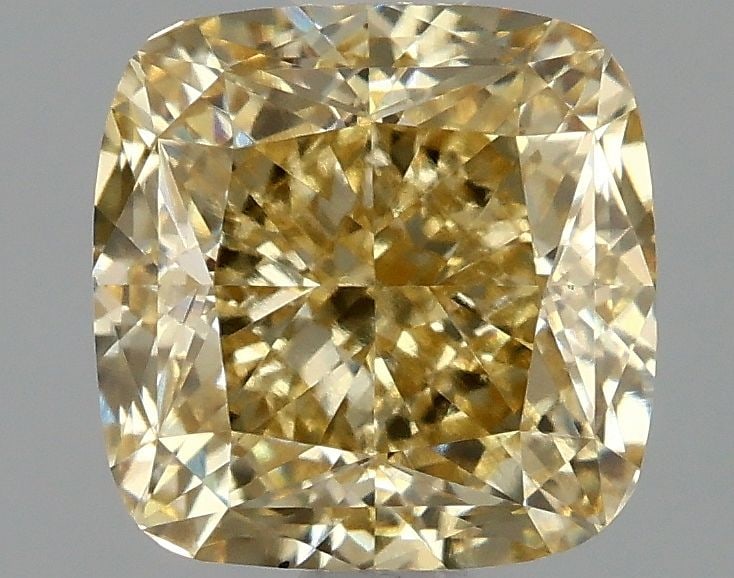 Loose Diamond - CUSHION MODIFIED 2.01ct Fancy Intense Yellow VS1: Loose Diamond - CUSHION MODIFIED 2.01ct Fancy Intense Yellow VS1 Source: This is a real non-mined Diamond that has been grown in a lab Shape: CUSHION MODIFIED Carats: 2.01 Color: Fancy Intense Yellow