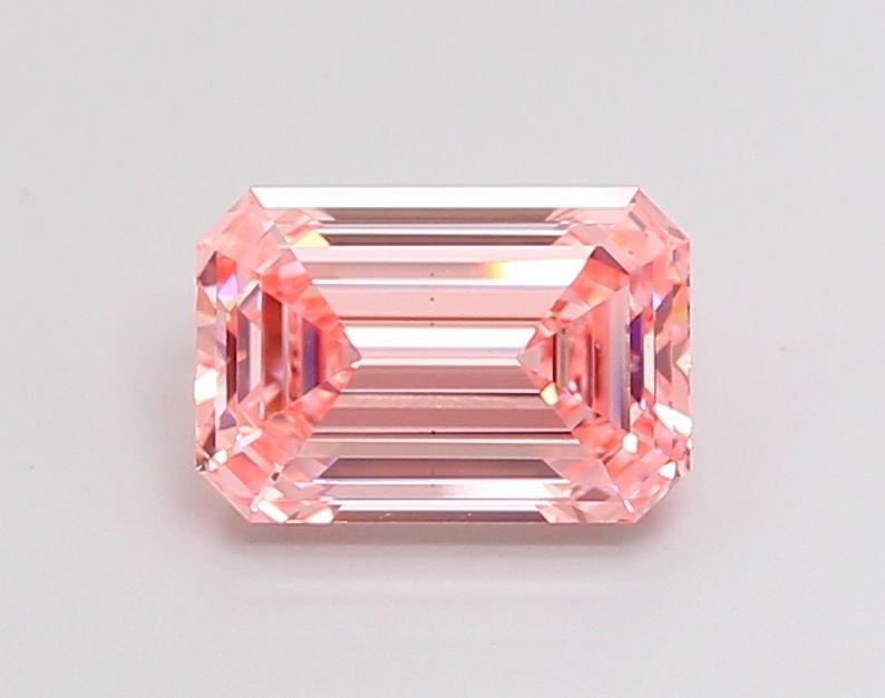 Loose Diamond - EMERALD 2.54ct Fancy Vivid Pink VS1: Loose Diamond - EMERALD 2.54ct Fancy Vivid Pink VS1 Source: This is a real non-mined Diamond that has been grown in a lab Shape: EMERALD Carats: 2.54 Color: Fancy Vivid Pink Certification: IGI Video: