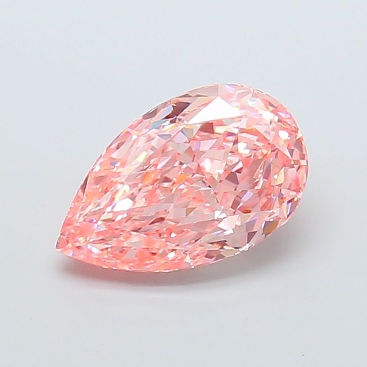 Loose Diamond - PEAR 5.13ct Fancy Vivid Pink VVS2: Loose Diamond - PEAR 5.13ct Fancy Vivid Pink VVS2 Source: This is a real non-mined Diamond that has been grown in a lab Shape: PEAR Carats: 5.13 Color: Fancy Vivid Pink Certification: IGI Video: