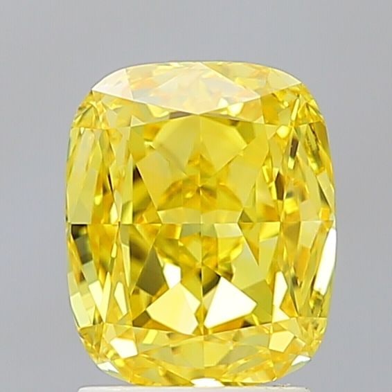 Loose Diamond - CUSHION MODIFIED 2.0ct Fancy Vivid Yellow VS2: Loose Diamond - CUSHION MODIFIED 2.0ct Fancy Vivid Yellow VS2 Source: This is a real non-mined Diamond that has been grown in a lab Shape: CUSHION MODIFIED Carats: 2.0 Color: Fancy Vivid Yellow Certif