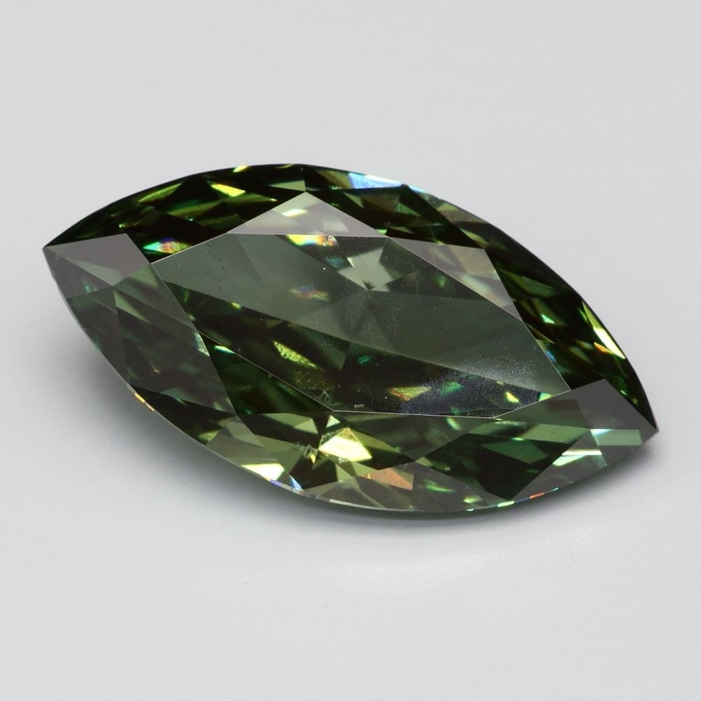 Loose Diamond - MARQUISE 3.71ct Fancy Vivid Green VS2 (1 of 1)
