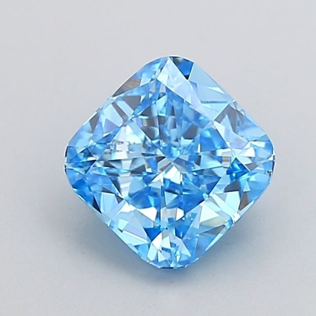 Loose Diamond - CUSHION MODIFIED 1.0ct Fancy Vivid Blue VS1: Loose Diamond - CUSHION MODIFIED 1.0ct Fancy Vivid Blue VS1 Source: This is a real non-mined Diamond that has been grown in a lab Shape: CUSHION MODIFIED Carats: 1.0 Color: Fancy Vivid Blue Certificat