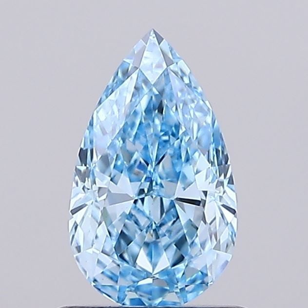 Loose Diamond - PEAR 1.03ct Fancy Vivid Blue VS1: Loose Diamond - PEAR 1.03ct Fancy Vivid Blue VS1 Source: This is a real non-mined Diamond that has been grown in a lab Shape: PEAR Carats: 1.03 Color: Fancy Vivid Blue Certification: IGI Video: