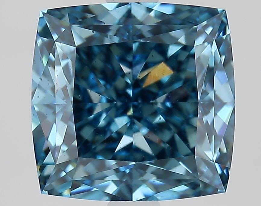 Loose Diamond - CUSHION MODIFIED 3.3ct Fancy Vivid Blue VS2: Loose Diamond - CUSHION MODIFIED 3.3ct Fancy Vivid Blue VS2 Source: This is a real non-mined Diamond that has been grown in a lab Shape: CUSHION MODIFIED Carats: 3.3 Color: Fancy Vivid Blue Certificat