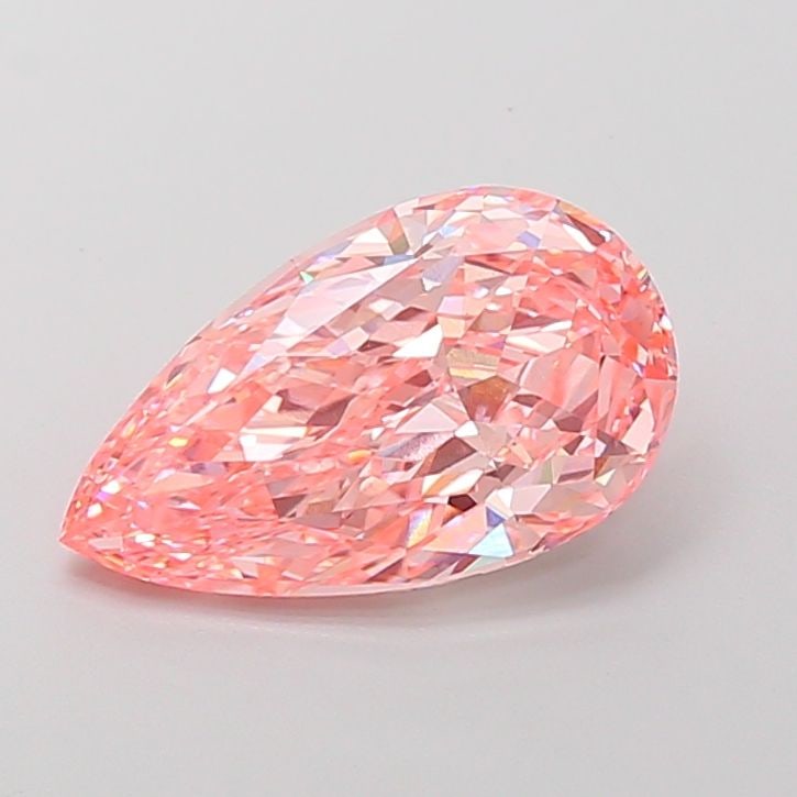 Loose Diamond - PEAR 3.8ct Fancy Vivid Pink VVS2: Loose Diamond - PEAR 3.8ct Fancy Vivid Pink VVS2 Source: This is a real non-mined Diamond that has been grown in a lab Shape: PEAR Carats: 3.8 Color: Fancy Vivid Pink Certification: IGI Video: