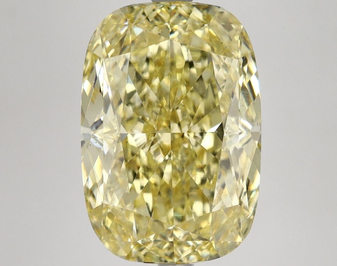 Loose Diamond - CUSHION MODIFIED 9.07ct Fancy Intense Yellow VS1: Loose Diamond - CUSHION MODIFIED 9.07ct Fancy Intense Yellow VS1 Source: This is a real non-mined Diamond that has been grown in a lab Shape: CUSHION MODIFIED Carats: 9.07 Color: Fancy Intense Yellow